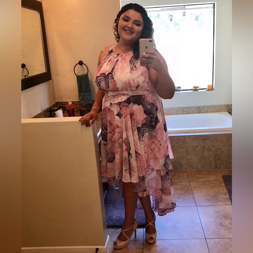 Spring High-Low Floral Dress